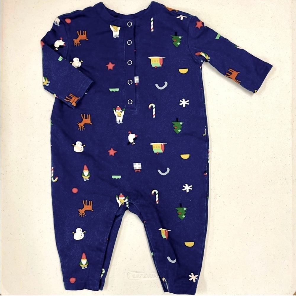 Hanna Andersson Holiday Romper Boys 6-12M 70 cm Girls Christmas Festive Friends